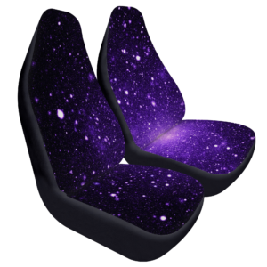 Bright Purple Galaxy Car Seat Covers - 2PCS