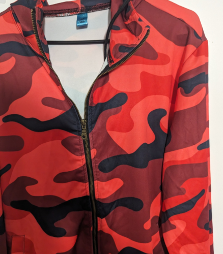 Red Camouflage Men's Full Zip Hoodie photo review
