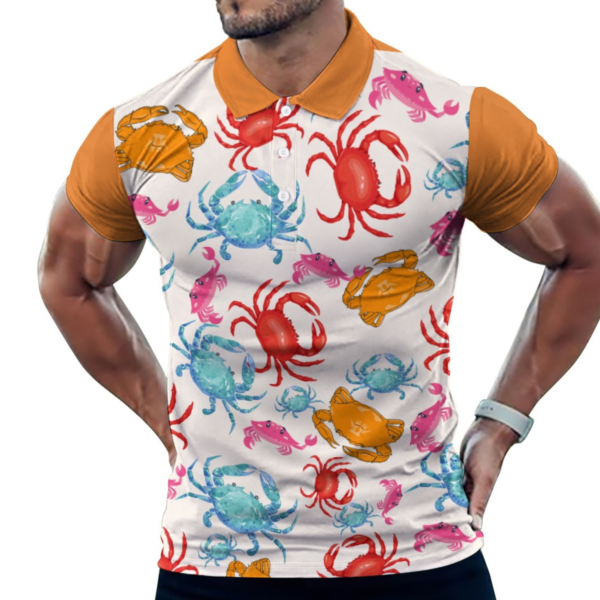 Crab Tropica Polo Straight Shirt
