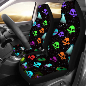 Neon Alien Fantasy Pattern Car - 2 PCS