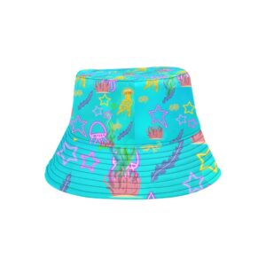Neon Jellyfish Twill Men Bucket Hat
