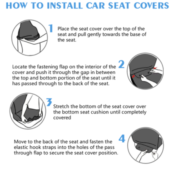 Mid Century Seamless Car Seat Cover – 2 PCS