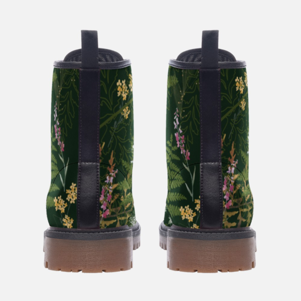 Green Fern Wildflower Vegan Leather Boots