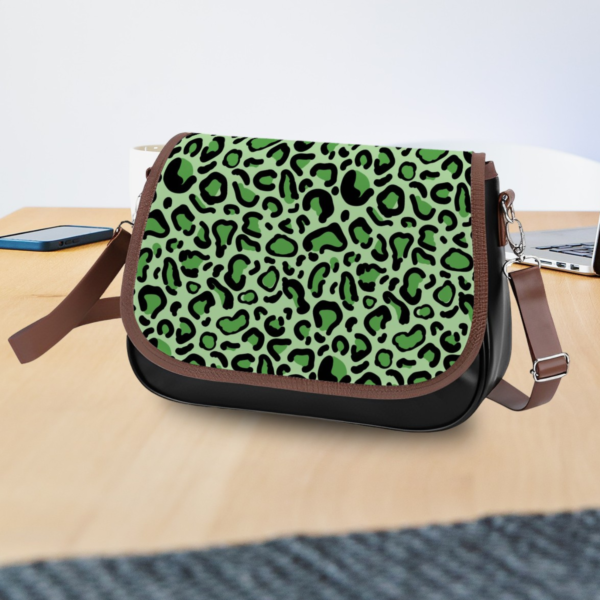 Leather Shoulder Leopard Exotic Green bag