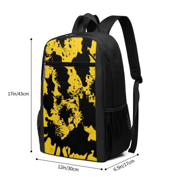 Black & Yellow Paint Splatter backpack