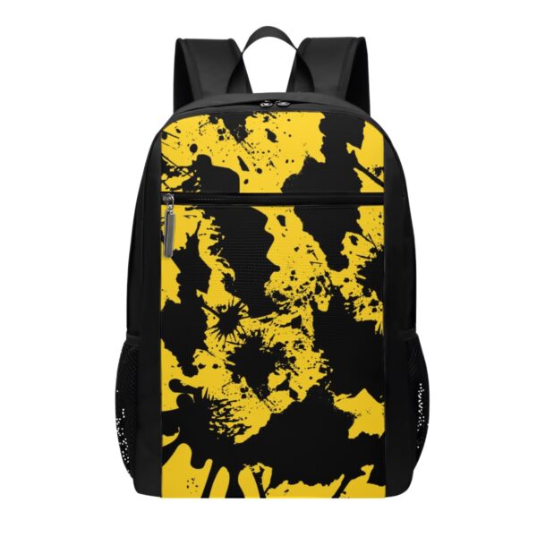 Black & Yellow Paint Splatter backpack