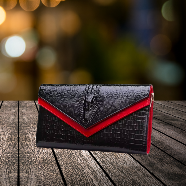 Alligator Vintage Leather Ladies Clutch Bag