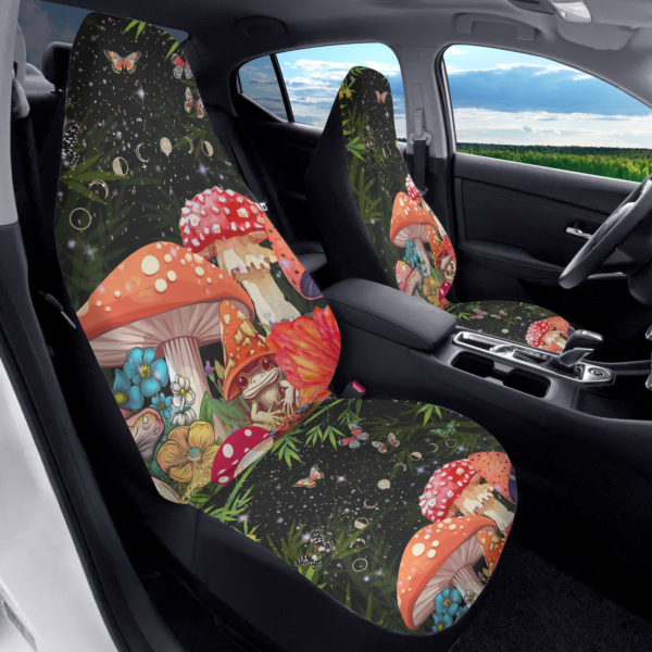 Red Mushroom Starry Night Car Seat Cover – 2PCS